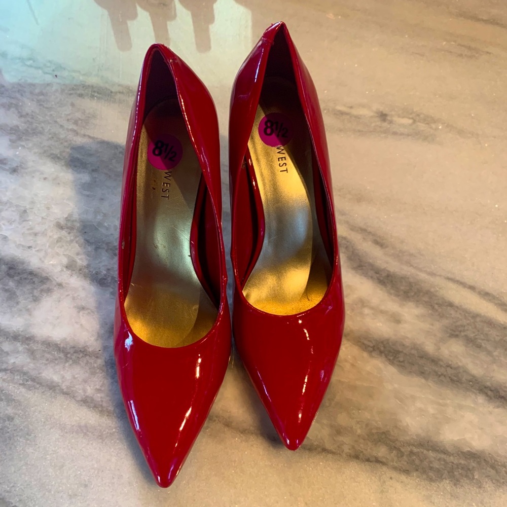 Nine West Red Patent Heels